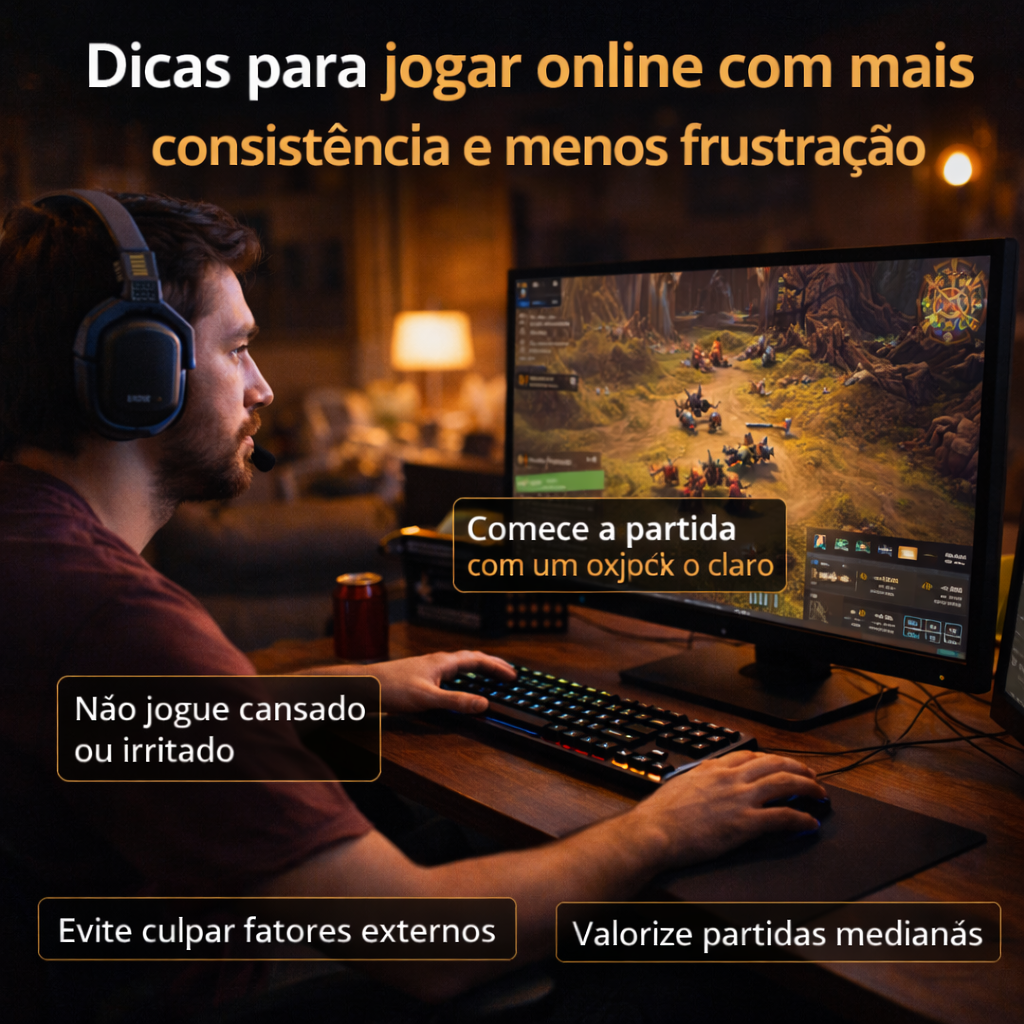 Dicas para jogar online com mais consistência e menos frustração